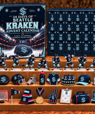Seattle Kraken 24 Days Of Hockey Ice Advent Calendar Holiday Ornament Set Seattle Kraken Merch