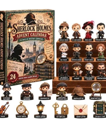 Sherlock Holmes Movie Novel 24 Days Christmas Advent Calendar Collectible Christmas Ornaments