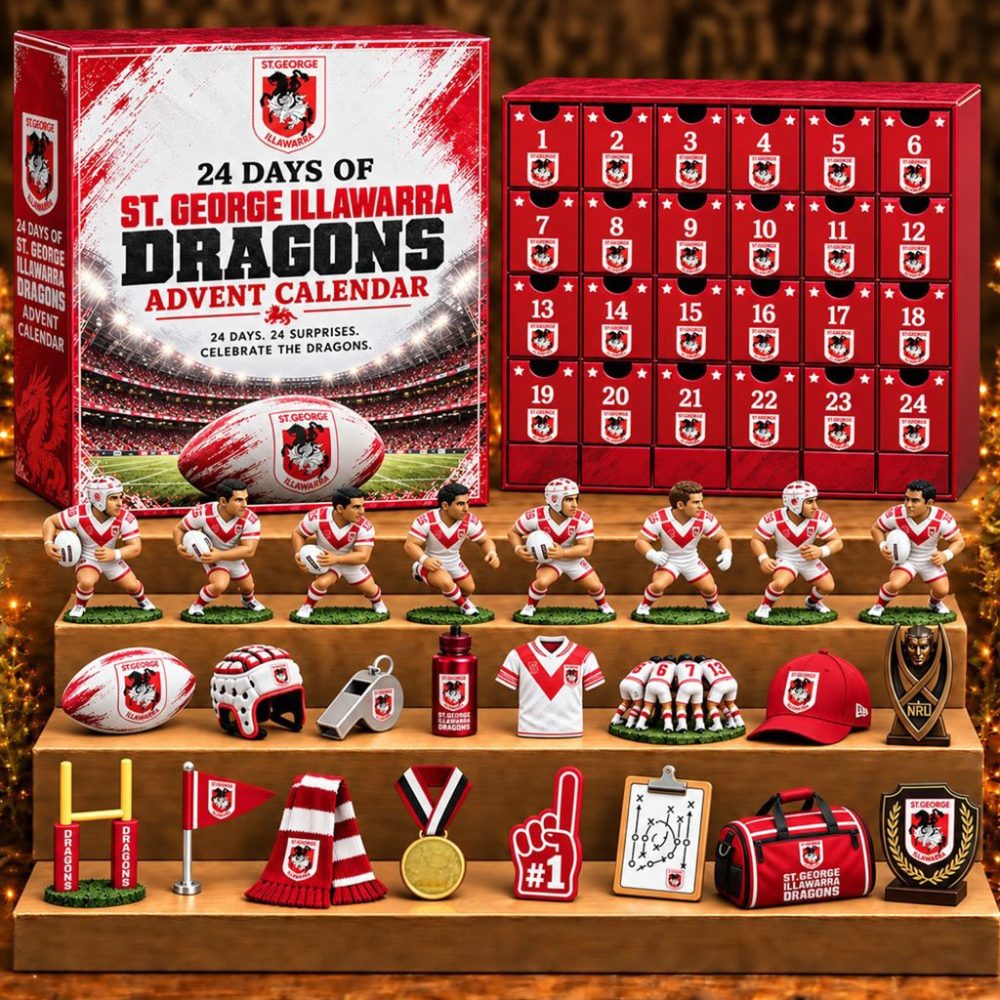St George Illawarra Dragons X Nrl 24 Days Of Super Rugby Advent Calendar Holiday Ornaments