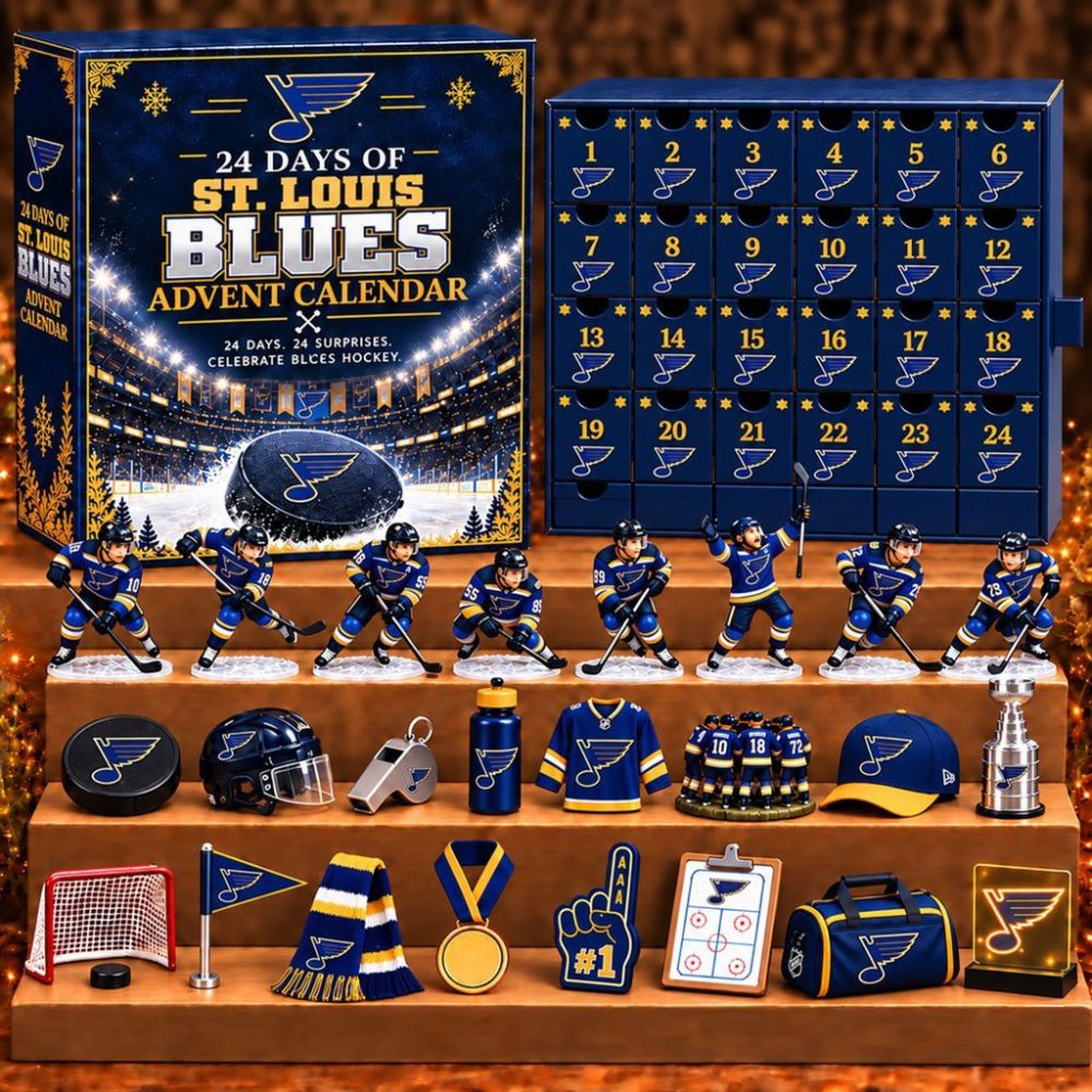 St Louis Blues 24 Days Of Hockey Ice Advent Calendar Christmas Tree Hanging Decor Gift For Fans