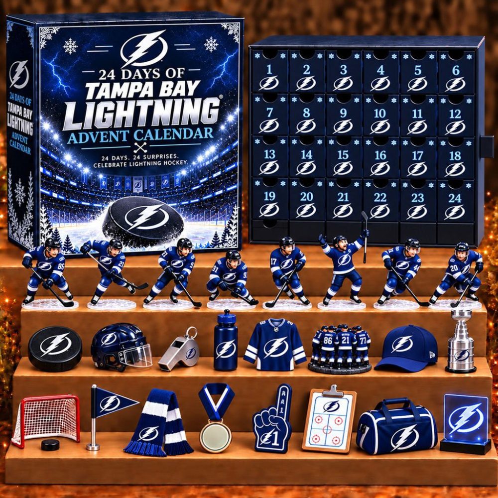 Tampa Bay Lightning 24 Days Of Hockey Ice Advent Calendar 2026 Christmas Tree Ornaments Gifts