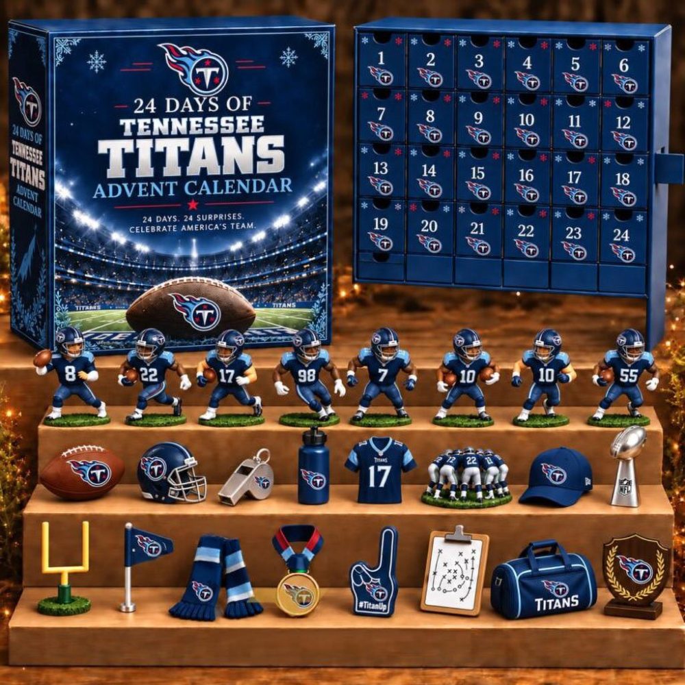 Tennessee Titans 24 Days Of American Football Advent Calendar 2026 Christmas Tree Ornaments