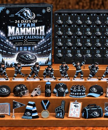 Utah Mammoth 24 Days Of Hockey Ice Advent Calendar Christmas Ornaments Utah Mammoth Merch