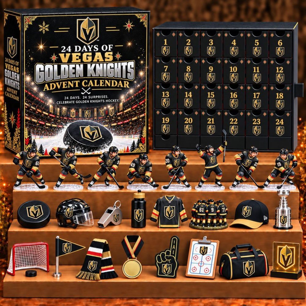 Vegas Golden Knights 24 Days Of Hockey Ice Advent Calendar Christmas Tree Ornaments Fan Gear