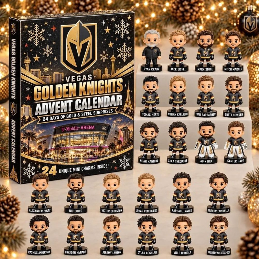 Vegas Golden Knights Hockey Mini Figurines Advent Calendar 2026 Xmas Ornaments Vg Knights Merch