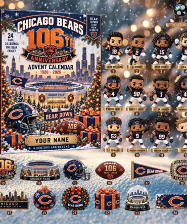 Personalized Chicago Bears 106Th Anniversary Advent Calendar 2026 Christmas Ornament Decor