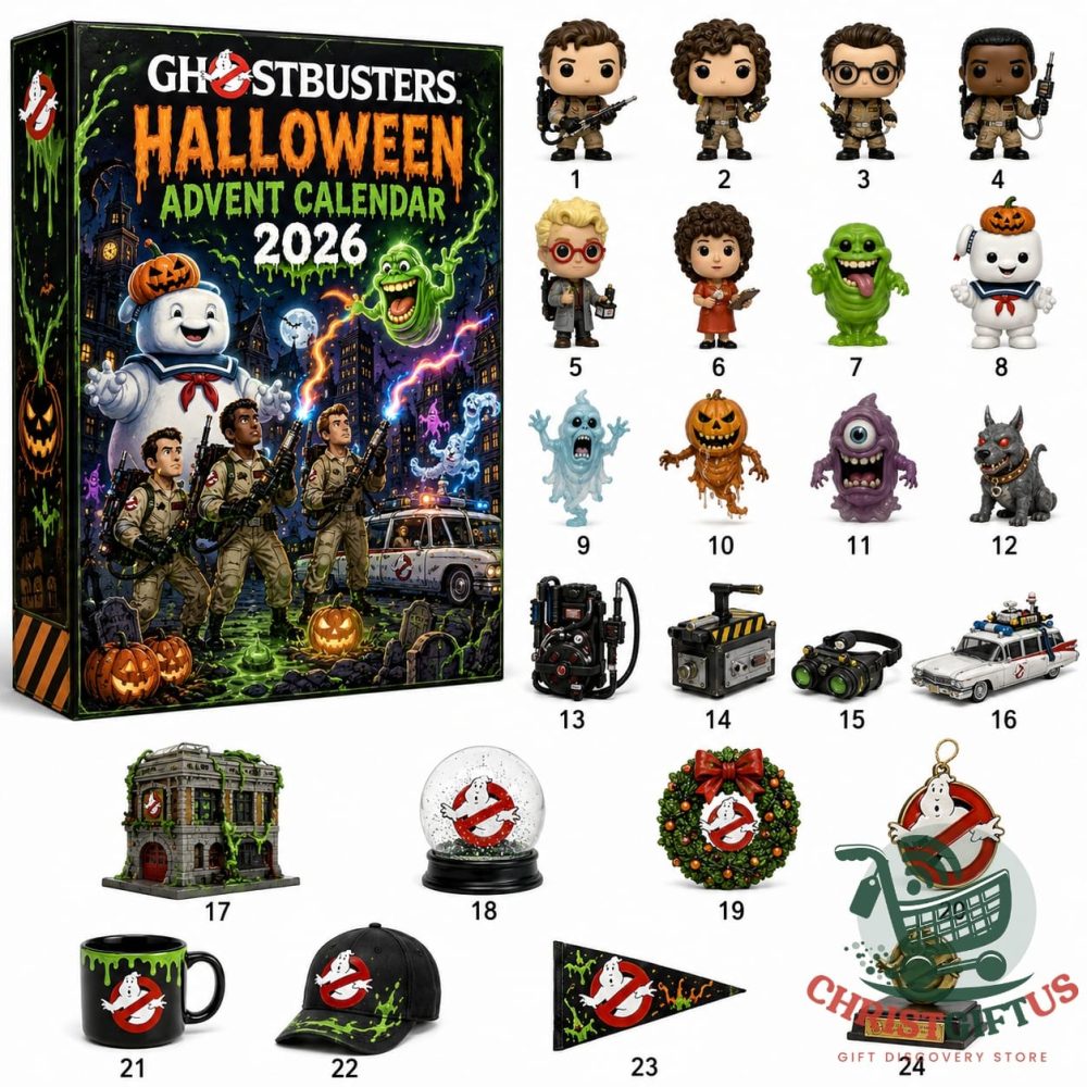 Ghostbusters Halloween Advent Calendar 2026 24 Days Holiday Countdown Blind Box Gift For Horror Fans, 3D Acrylic Collectibles