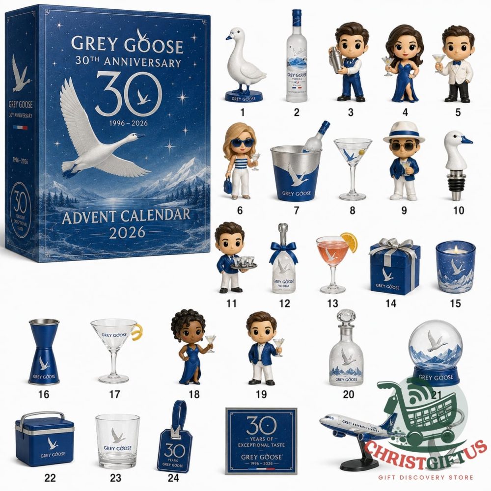 Grey Goose 30Th Anniversary Advent Calendar 2026 24 Day Christmas Countdown Gift For Dad, 3D Acrylic Collectibles
