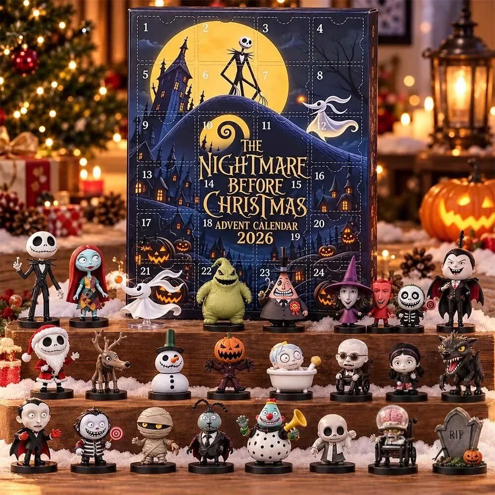 Miniso X The Nightmare Before Christmas 2026 Advent Calendar Xmas Countdown Christmas Gift , 3D Acrylic Collectibles