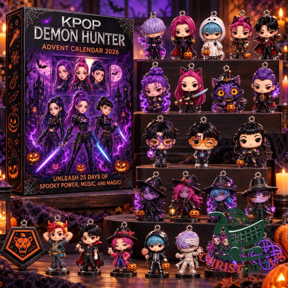 K-Pop Demon Hunters Halloween 2026 Advent Calendar 24 Day Ornaments Holiday Countdown Gift For Hunter Fans, 3D Acrylic Collectibles