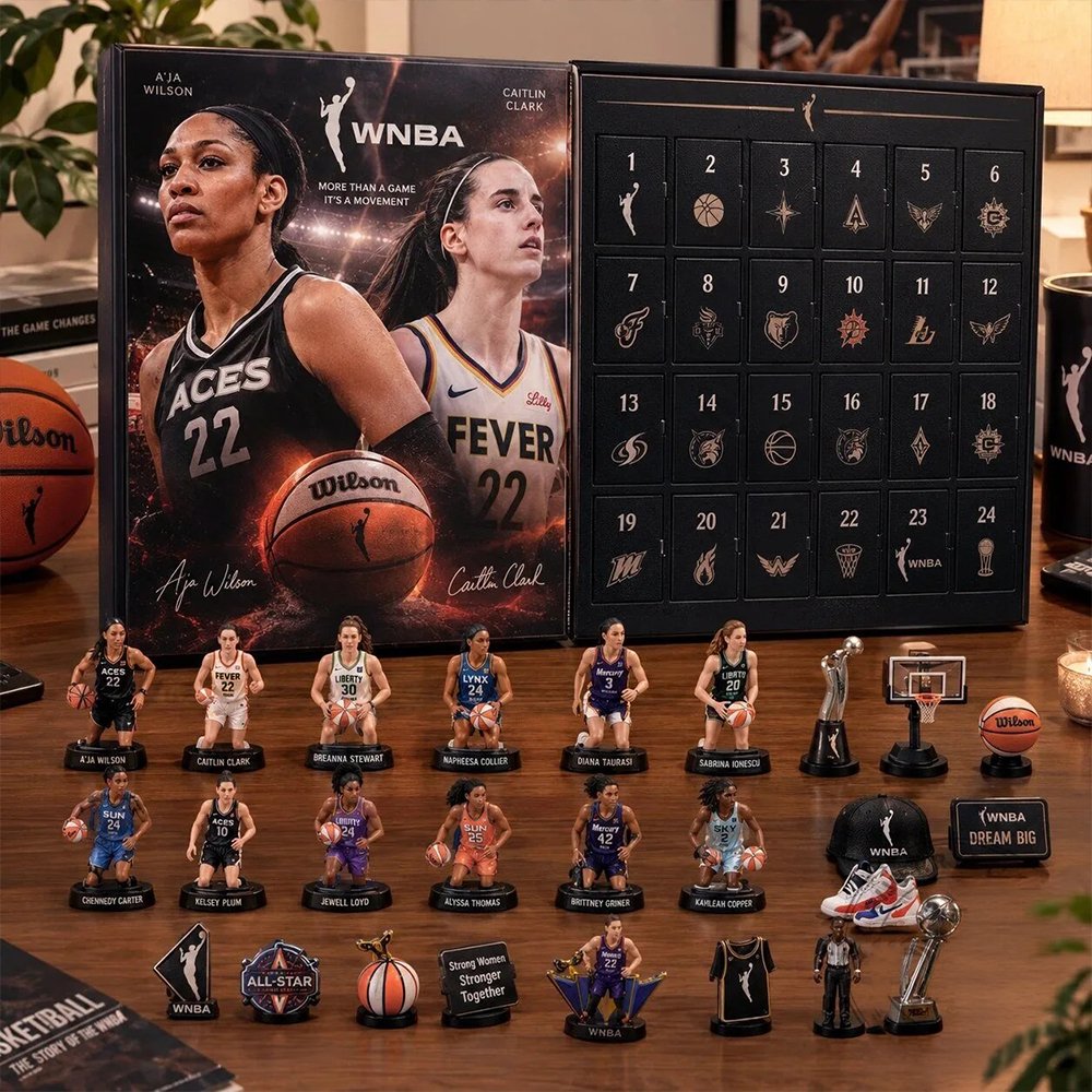 Caitlin Clark A'Ja Wilson Wnba Basketball Advent Calendar 24 Days Countdown Gift Ideas, 3D Acrylic Collectibles