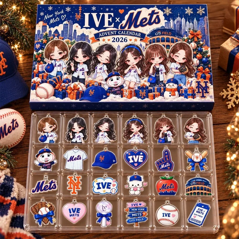 Ive New York Mets Baseball Mashup Christmas Advent Calendar Xmas Countdown Baseball Fan Gifts , 3D Acrylic Collectibles