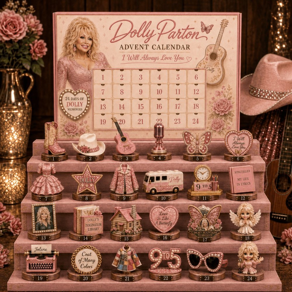Dolly Parton I Will Always Love You Advent Calendar Xmas Tree Ornaments Decor Ideas For Home, 3D Acrylic Collectibles