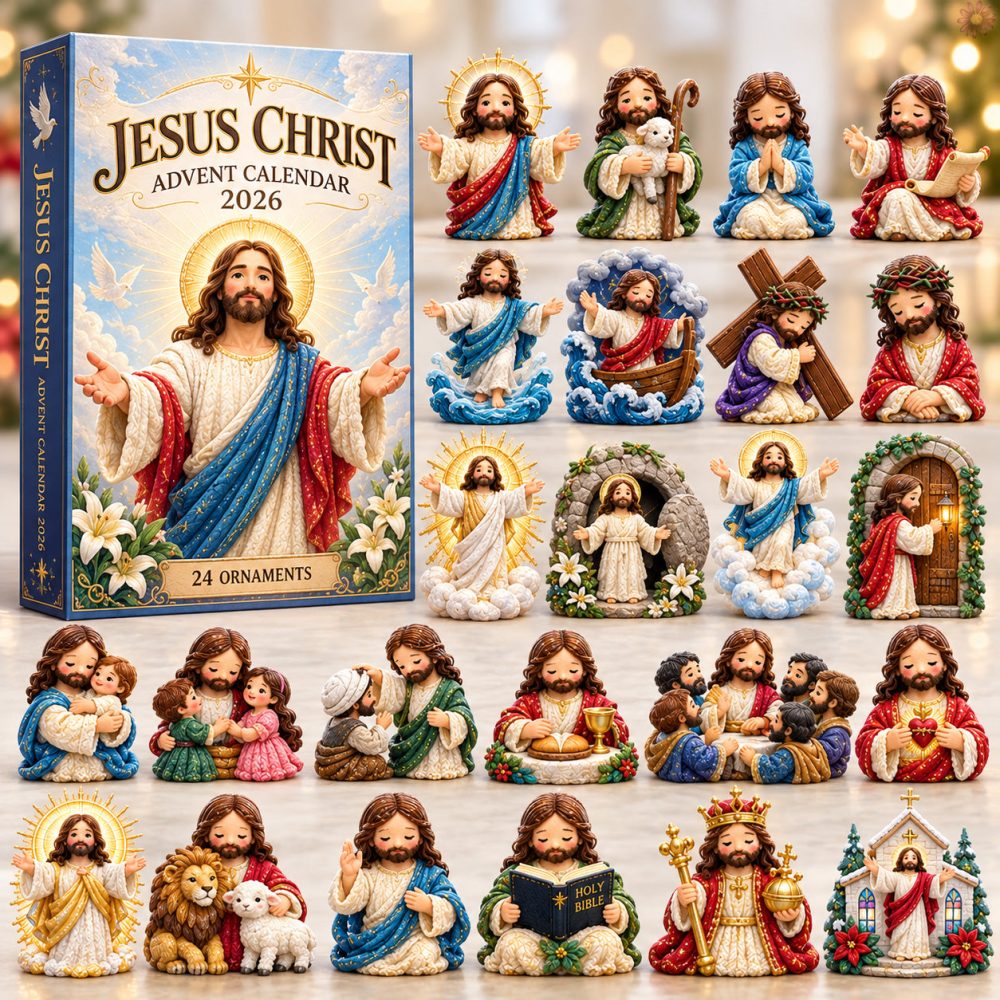 Jesus Christ Stories Advent Calendar 2026 Gospel Miracles 24 Days Countdown Christian Gift, 3D Acrylic Collectibles