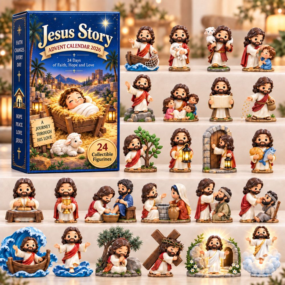 Jesus Story Advent Calendar 2026 Journey Through His Love 24 Days Countdown Sunday School Gift, 3D Acrylic Collectibles
