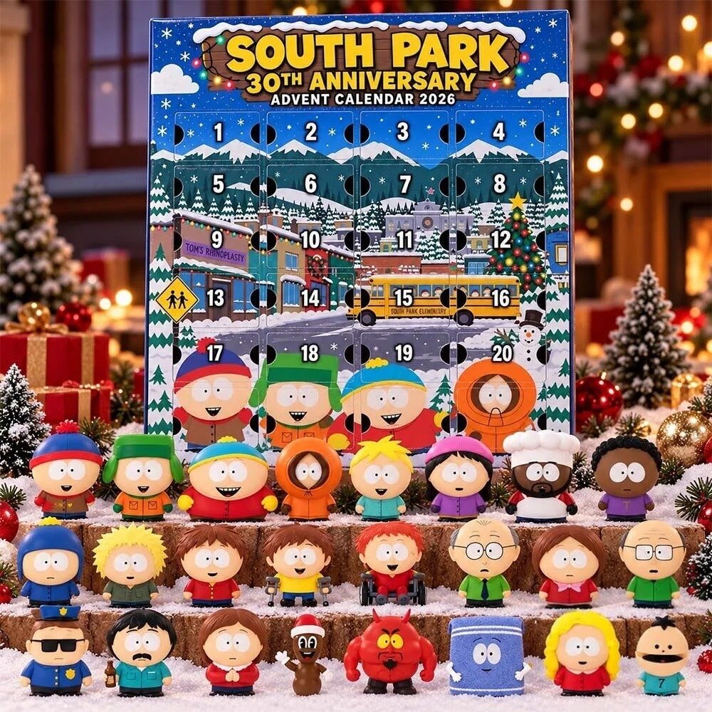 South Park 30Th Anniversary 2026 Advent Calendar 24 Day Christmas Countdown , 3D Acrylic Collectibles