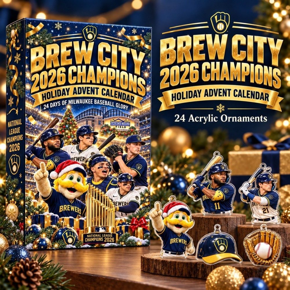 Milwaukee Brewers 2026 National League Champions Advent Calendar Milwaukee Brewers Advent Calendar , 3D Acrylic Collectibles