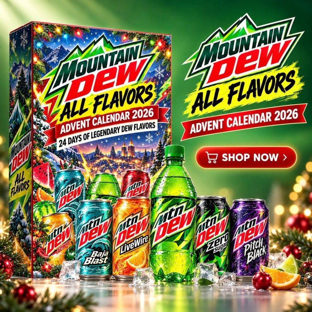 Mountain Dew All Flavors Christmas Advent Calendar 2026 Xmas Advent Calendar , 3D Acrylic Collectibles