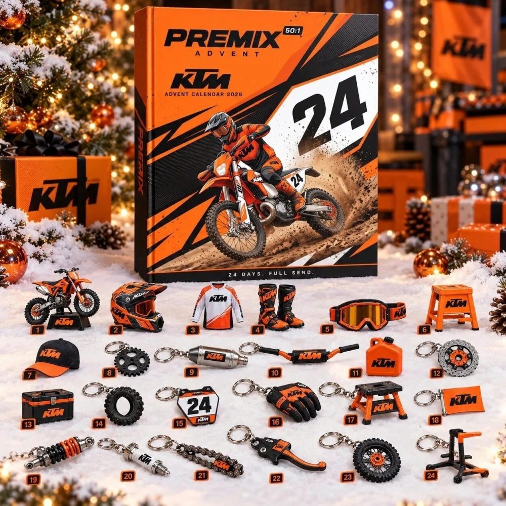 Ktm Premix Motocross 2026 Advent Calendar 24 Day Dirt Bike Christmas Countdown Box Xmas Gifts , 3D Acrylic Collectibles