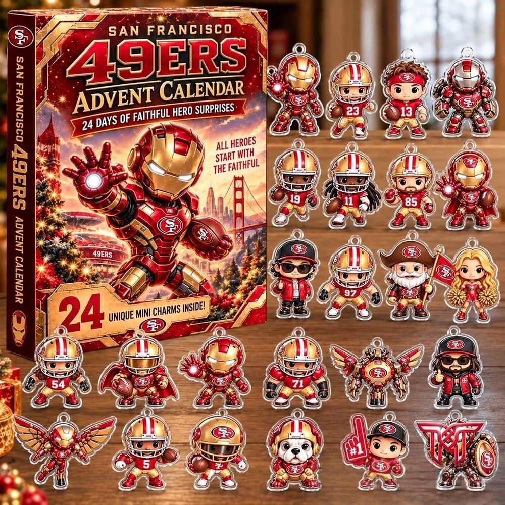 San Francisco 49Ers X Iron Man Advent Calendar 2026 Xmas Countdown Faithful Gifts , 3D Acrylic Collectibles