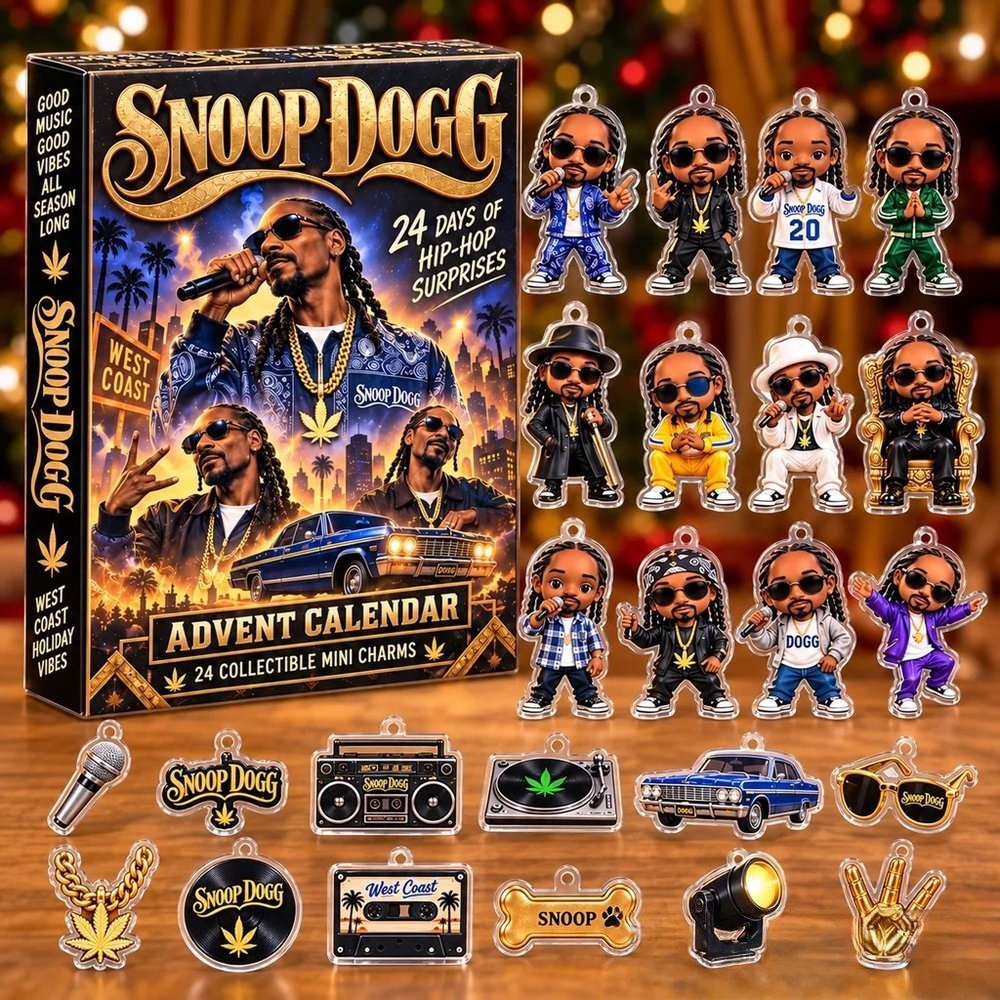 Snoop Dogg 2026 Advent Calendar 24 Collectible Mimi Charms Snoop Dogg Lover Gifts , 3D Acrylic Collectibles