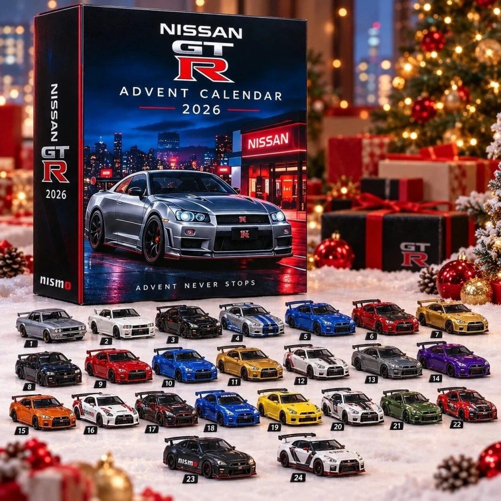 Nissan Gt R Advent Calendar 2026 24 Iconic Jdm Holiday Christmas Home Decor Xmas Gift For Car Lovers , 3D Acrylic Collectibles