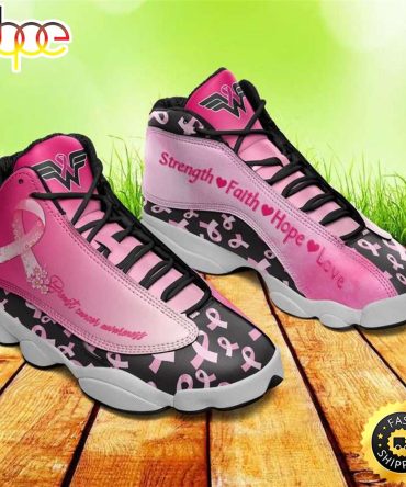 Breast Cancer Awareness Cancer Warrior Fight Pink Ribbon Air Jd13 Shoes Gift
