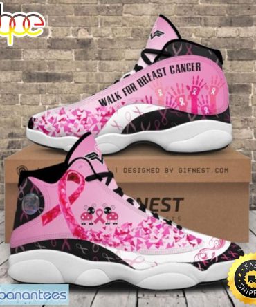 Breast Cancer Awareness Handprint Air Jordan 13 Shoes For Men And Women