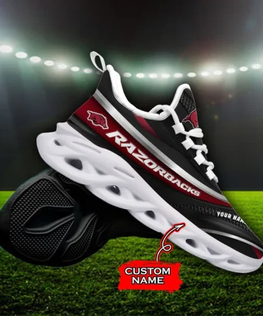 Custom Name Arkansas Razorbacks Ncaa Team Max Soul Shoes For Fans