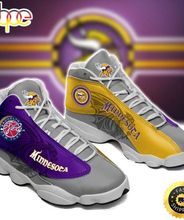 Minnesota Vikings Nfl Ver 3 Air Jordan 13 Sneaker