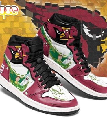 Nfl Arizona Cardinals Rick And Morty Air Jordan 1 High Sneakers