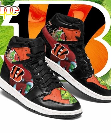 Nfl Cincinnati Bengals The Grinch Christmas Air Jordan 1 High Sneakers