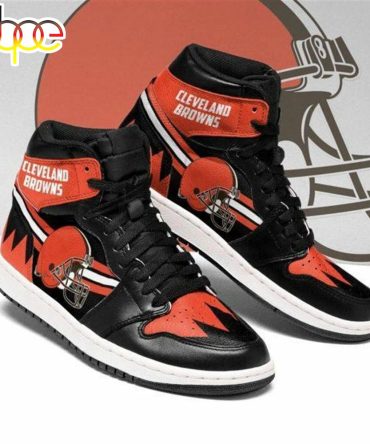 Nfl Cleveland Browns Logo Air Jordan 1 High Sneakers