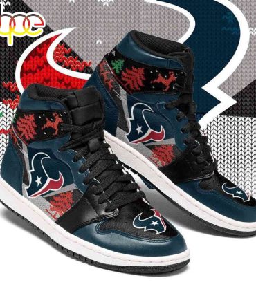 Nfl Houston Texans Christmas Air Jordan 1 High Sneakers