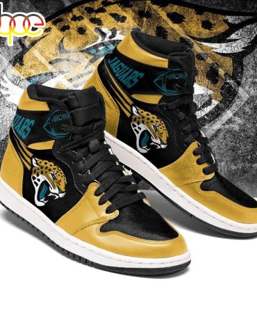 Nfl Jacksonville Jaguars Gold Black Air Jordan 1 High Sneakers