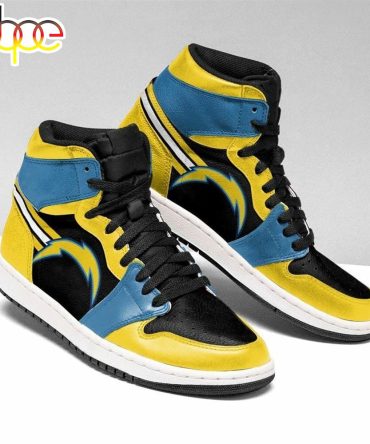 Nfl Los Angeles Chargers Gold Black Air Jordan 1 High Sneakers