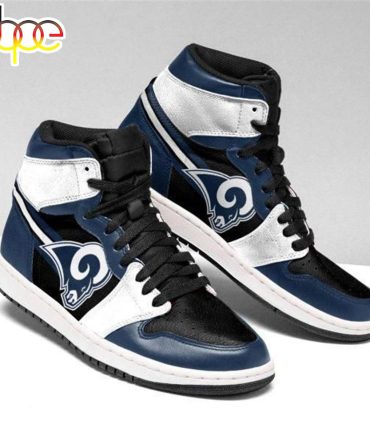 Nfl Los Angeles Rams Dark Blue White Air Jordan 1 High Sneakers