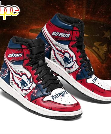 Nfl New England Patriots Red White Air Jordan 1 High Sneakers