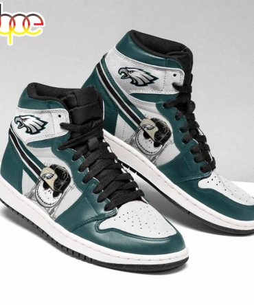 Nfl Philadelphia Eagles Jack Skellington Air Jordan 1 High Sneakers