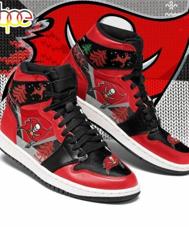 Nfl Tampa Bay Buccaneers Christmas Red Air Jordan 1 High Sneakers