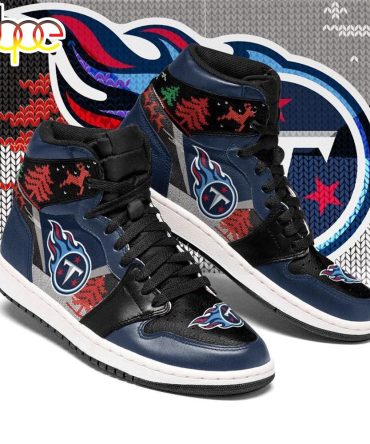 Nfl Tennessee Titans Christmas Air Jordan 1 High Sneakers