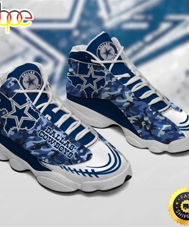 Nfl Dallas Cowboys Air Jordan 13 Sneaker Shoes