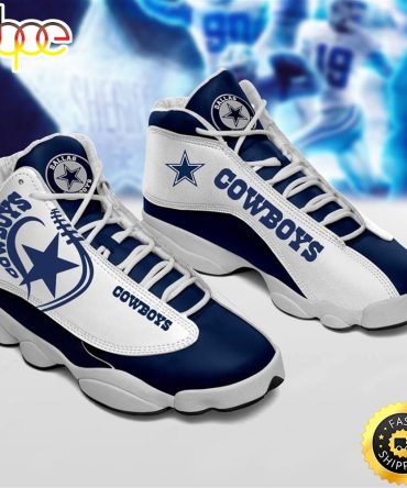 Nfl Dallas Cowboys Blue Air Jordan 13 Sneaker Shoes