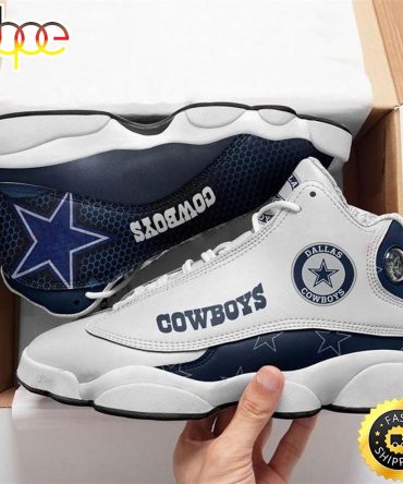 Nfl Dallas Cowboys Blue White Air Jordan 13 Sneaker Shoes