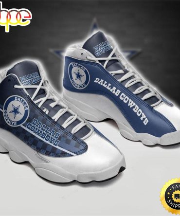 Nfl Dallas Cowboys Football Team Form Air Jordan 13 Sneaker Shoes