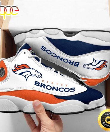 Nfl Denver Broncos Team Air Jordan 13 Sneaker Shoes