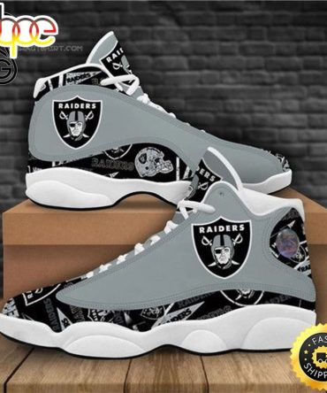 Nfl Oakland Raiders Air Jordan 13 Shoes
