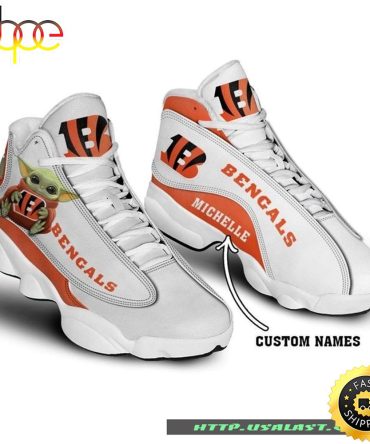 Personalised Cincinnati Bengals Baby Yoda Air Jordan 13 Shoes