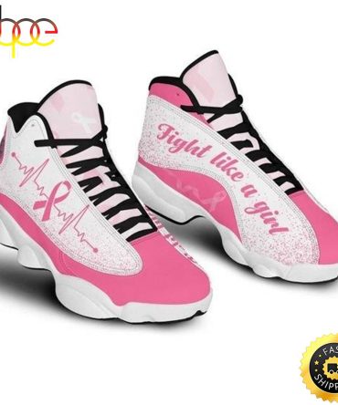 Skull Fight Like A Girl Breast Cancer Awareness Air Jordan 13