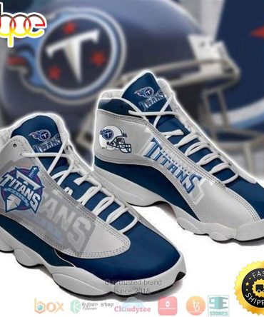 Tennessee Titans Football Team Nfl Big Logo 6 Gift Air Jordan 13 Sneaker Shoes
